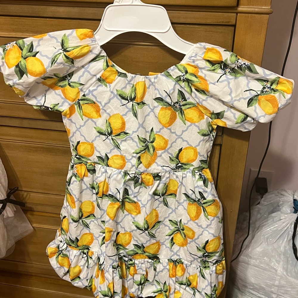 Janie and Jack like new lemon dress size 5